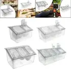 Chilled Condiment Server Ice Chilled Serving Tray Garnish Tray Salad Bar, Buffet