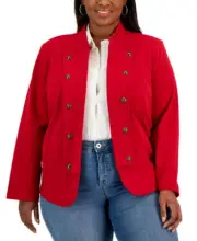 Tommy Hilfiger Women's Plus Military Band Jacket