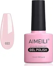 AIMEILI Soak Off UV LED Gel Nail Polish - Rose Nude (022) 10ml Cruelty-free & Vegan