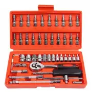 Mechanics Tool Socket Set Ratchet Socket Wrench Kit Durable Wear Resistant With