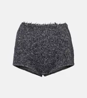 [Christopher Esber] Christopher Esber High-rise herringbone shorts AU 12 black