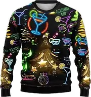 [Legou] Men's Pullover Fall and Winter Round Neck Sweater Printed Casual