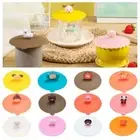 Tea Coffee Lids Cap Silicone Cup Cover Leakproof Dustproof Suction Cup Cover