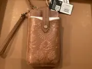 The Sak Silverlake Smartphone Crossbody Bag Teak/Leaf/Embossed, new with tag on.