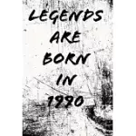 LEGENDS ARE BORN IN 1990 6X9 IN 120 PAGES