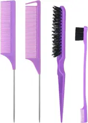 Smoothing Slick Hair Back Brush Set (Pack of 4)