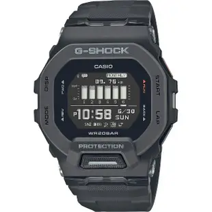 【CASIO 卡西歐】G-SHOCK 纖薄運動系藍芽計時手錶-沉著黑(GBD-200-1)