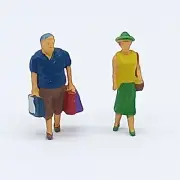 Noch Figures Couple Shopping With Bags - OO/HO - (Unused) Mint Condition