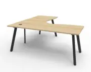 New Rapidline Eternity 1 Person Corner Desk 1800mm x 1500mm Workstation AFRDI Ce