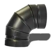 Metalbest DSP6E9 6" Inner Diameter - DSP Stove Pipe - Double Wall - Black