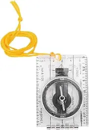 Respicefinem Foldable Map Compass Multifunctional Transparent Acrylic Outdoors Tool Ideal for Camping Hiking Lightweight Portable Acrylic Tough Wear Durable Suitable for Drawing