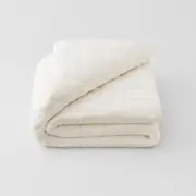 Sheridan Outlet Plush Quilted Blanket in Antique White Size: Queen Cotton/Polyester