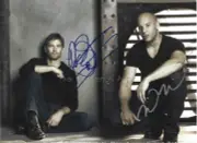 FAST & THE FURIOUS. CAST OF TWO Hand signed 8 1/2 x 11 photo COA . RARE Photo C
