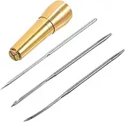 Homoyoyo Sewing Awls Tool Set Replacement Needles Portable for Shoes Soles Canvas Leather Repairing