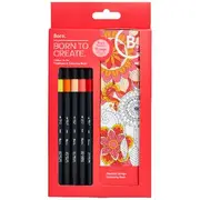 Born Colour to Go Fineliners and Colouring Book Mandala