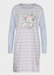 NEW PETER ALEXANDER SLEEPY BUNNY RABBIT SLEEP TEE NIGHTIE M RRP$89.95 STRIPED