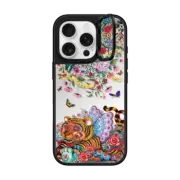 iPhone 16 Pro Mirror Ring Stand Case MagSafe Compatible dream comes true glitter by Phannapast