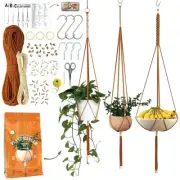 Macrame Kits for Beginners, 3 Set of Plant Hangers DIY Kit: Braided Polyester...