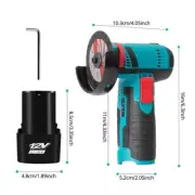 12V Cordless Angle Grinder Brushless Cut Off Hand Tile Polishing Grinding Tool