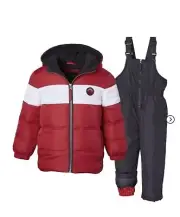 Iextreme Boys' 2-Piece Snowsuit Set Outfit - Red, 5 ( Little Boys)