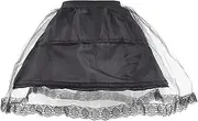 Parliky Black Loli Half Skirt Petticoat Boning Underwear for Women Girls Dress Short Petticoat Underskirt Elastic Waist Skirt