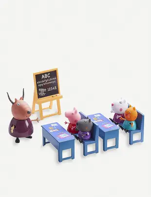 英國代購 正版 粉紅豬小妹 佩佩豬 Peppa Pig 教室上課組 課堂 聖誕禮物
