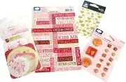NEW Cloud 9 Design BE LOVED VALENTINE'S DAY EMBELLISHMENT LOT + Heart Rain Dots