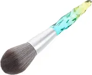 DEARMAMY Single Crystal Makeup Brush Acrylic Soft Bristles for Powder Blush Travel Size Gentle on Skin