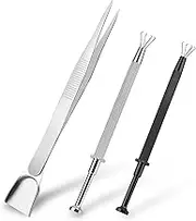 3Pcs Grabber Tool Holder Set Jeweler's Pick Up Sprinkle Pen Jewelry Tweezers 4 Claw Piercing Ball with Prongs Diamond Claw Precision Stainless Steel For Tiny Objects IC Chip Electronic Components