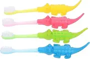 Beaupretty 8pcs Assorted Color Cartoon Bristle Toothbrush for Boy Girl Soft Bristles for Gentle Cleaning Fun Design for Ages Essential Tooth Cleaning Accessories