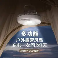 在飛比找樂天市場購物網優惠-電風扇 家用可充電吊扇 戶外掛壁式空氣循環風扇 宿舍強力大風