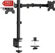 VIVO Dual Monitor Desk Mount, Heavy Duty Fully Adjustable Stand, Fits 2 LCD LED