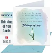 Sympathy Cards Thinking of You Cards - Those We Love - Floral Snowdrops Condolences Card, Mourning Bereavement Cards for Adults, Sorry For Your Loss, 145mm x 145mm Flowers Sympathy Greeting Cards