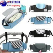 Pushchair Baby Pram Organizer Bottle Cup Holder Stroller Caddy Mummy Storage Bag