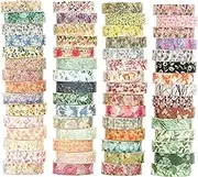 YUBX Flowers Washi Tape Set 60 Rolls Floral Patterns Decorative Skinny Blooms Masking Tapes for Arts, DIY Crafts, Journals, Planners, Scrapbook, Wrapping