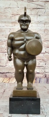 Bronze Statue Home Holiday Marble Modern Metal Abstract Soldier Botero