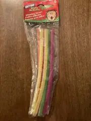 Vintage Dixie Krazy Kritters Whistling Straw Reusable Bendable Pretty Colors 6ct