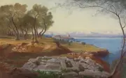 Edward Lear -Corfu from Ascension Giclee Fine Art Print on Canvas Wall Decor 36"