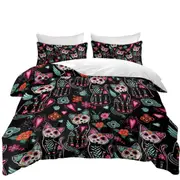 Day of the Dead Cats Quilt Cover