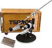 TSPROF - K03 Pro Hunter Sharpening Kit, Knife Sharpener, Knife Sharpening Kit for All Types of Knives and Tools, Knife Sharpening Device with Stones, Made of Steel and High Strength Aluminum Alloy