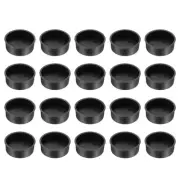 20pcs Plastic Hole Cover Plug for 37mm(1 1/2") Concealed Hinge, Black
