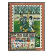 Stockbook 6 White Pages/12 Sides 9 Glassine Strips 50 Free Soccer CTO Stamps #25