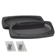 4”x10” Speaker Grills - Black Wire Mesh for RV, Marine, & Auto (Pair)