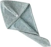 OFFIGAM Bamboo Charcoal Quick Drying Hair Cap Super Absorbent Towel Wrap for Men Women Thickened Design for All Hair Types Green
