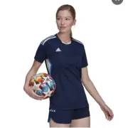 Womens adidas ADIZERO Jersey Navy Blue Climalite Soccer Tee NEW WMNS M.