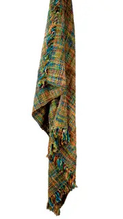 Rans Oslo Summer\Winter acrylic weaved Woven Throws 127x152cm - Peacock