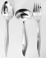 TEXTURA by Oneida Deluxe 3 Piece Hostess Set NEW NEVER USED made USA