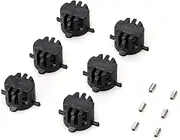 6-Piece 9mm Plastic and Stainless Steel Fin Plugs with Screws, 39g/1.3oz