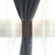 4 Rhinestone Mesh CURTAIN Tie Backs Backdrop Drapery Bands Party Events