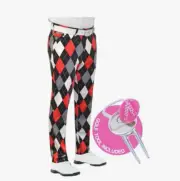 Royal and Awesome Men`s Golf Pants Diamonds in the Rough Argyle Pants 30 - 44